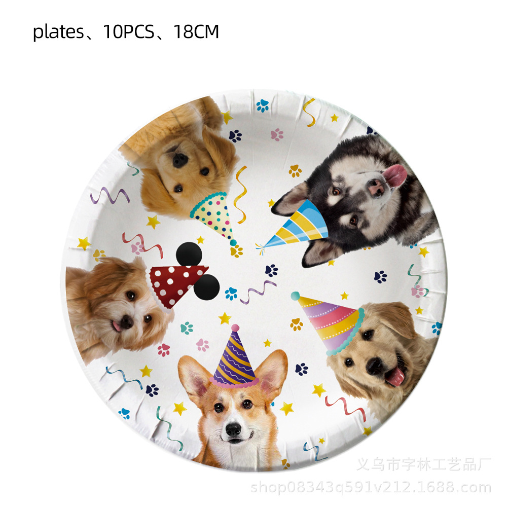 Pet Dog Party Plates Cup Napki - огляд і ціна Pet Supplies Nz