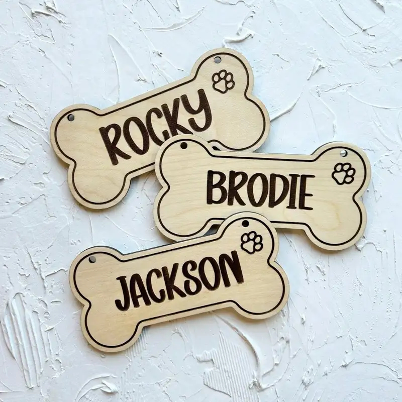 5PCS Custom Wooden Dog Tag - P - огляд і ціна Pet Supplies Delivery